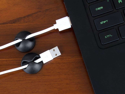 Cable organizer x3 set Alogy holder clip clip Black