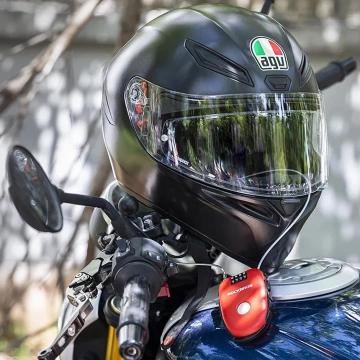 Zámok na bicykel Rockbros 32420981001 s navíjacím lankom - červený