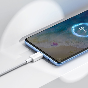 1 m langes Baseus Superior-Kabel, strapazierfähiges USB-auf-Micro-USB-2-A-Kabel, Weiß