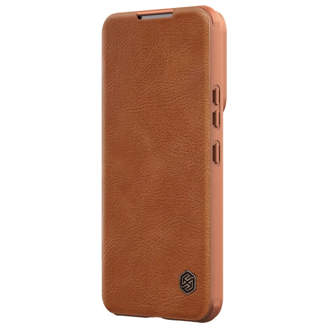 Kryt Nillkin Qin Leather Pro Case pre Samsung Galaxy S22 (S22 Plus) Ochranný kryt puzdra na fotoaparát Flip Cover Hnedý