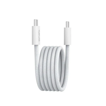 Магнітний кабель USB-C, що згортається, 1,5 м, 100 Вт, 480 Мбіт/с, нейлон, білий