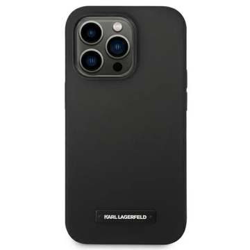 Etui Karl Lagerfeld KLHMP14XSLMP1K do iPhone 14 Pro Max 6,7" hardcase Silicone Plaque Magsafe czarny/black