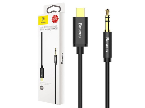Baseus usb-c Type C Jack 3.5 Audio кабель 120 см M01 чорний