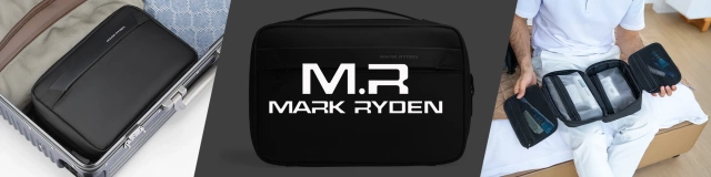 Mark Ryden Reise-Kulturbeutel für Damen und Herren, 3,9 l Fassungsvermögen, 4 Fächer mit Haken, YKK-Reißverschluss, PU-Oxford-Material – Schwarz