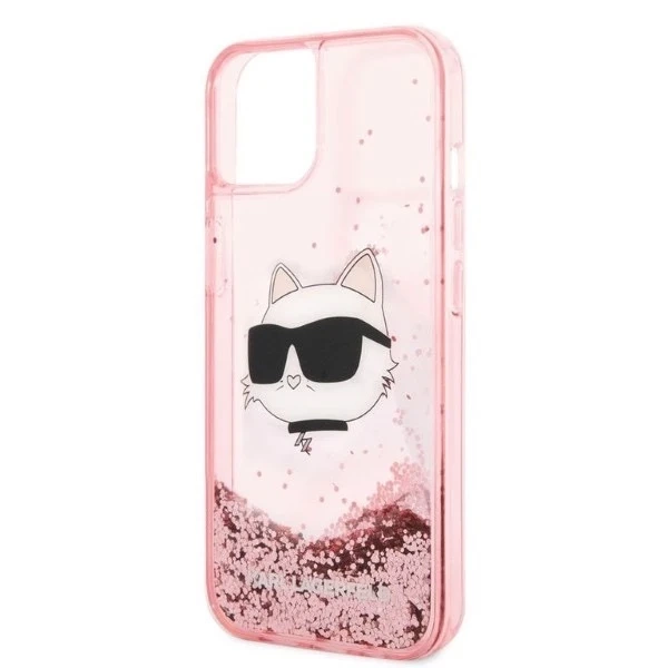 Etui Karl Lagerfeld KLHCP14MLNCHCP pro iPhone 14 Plus 6,7" pevné pouzdro Glitter Choupette Head