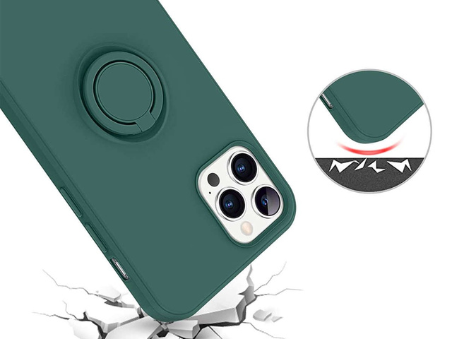 Ring Ultra Slim Alogy Silicone Case for iPhone 12/ 12 Pro 6.1 Green