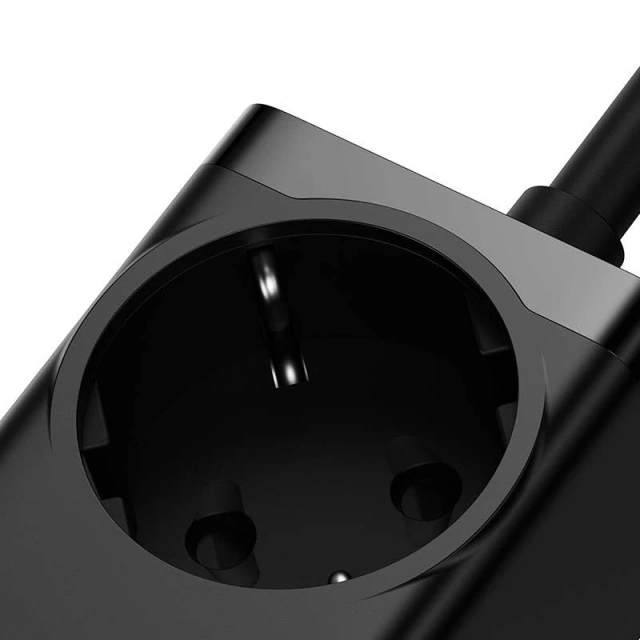 Зарядний пристрій / подовжувач Baseus GaN3 Pro 2x USB 2xUSB-C AC, 100W (чорний)