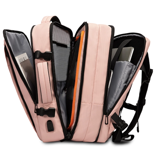 Cestovný batoh Bange BackPack business rozšíriteľný batoh Priestranná taška na 17,3" notebook s USB portom Čierna