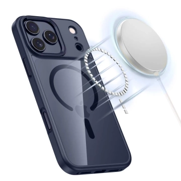 Etui Ochronne do iPhone 17 Pro Tech-Protect MagMat MagSafe Deep Blue Clear