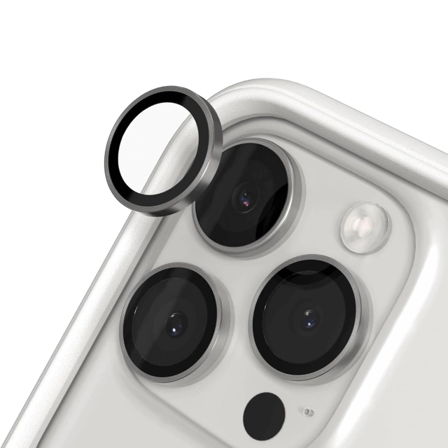 Sklo pre Apple iPhone 16 Pro / 16 Pro Max Ochranná šošovka fotoaparátu 3mk Ochranný kryt šošovky Pro Titanium Grey