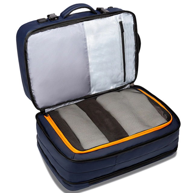 Vodotesný batoh Bange na notebook 15,6", mestský, cestovný, 47x31x15-25 cm, do práce, do lietadla, pánsky, dámsky, s USB portom, námornícka modrá