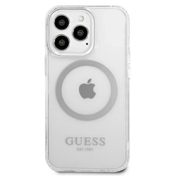 Чохол Etui Guess GUHMP13LHTRMS для iPhone 13 Pro / 13 6,1" Hard Case Metal Outline Magsafe