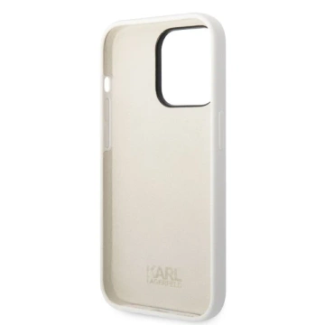 Puzdro Karl Lagerfeld KLHCP14XSNCHBCH pre iPhone 14 Pro Max 6,7" pevné puzdro Silikónová Choupette biela/biela