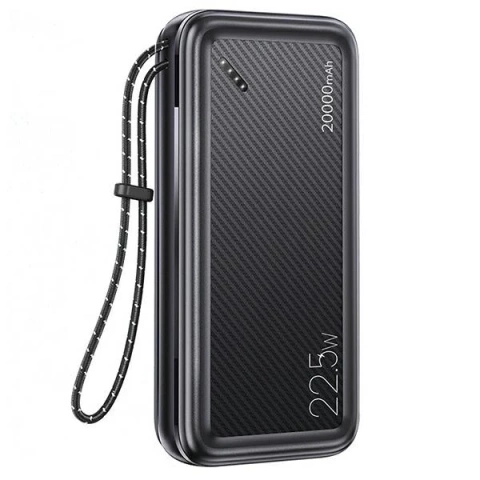 USAMS Powerbank PB60 20000mAh 22.5W 2xQC3.0 PD Fast Charge чорний/чорний 20KCD16801 (US-CD168)