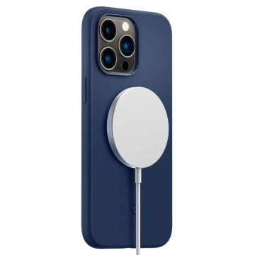 Etui Spigen Silicone Fit Mag MagSafe для Apple iPhone 14 Pro Navy Blue