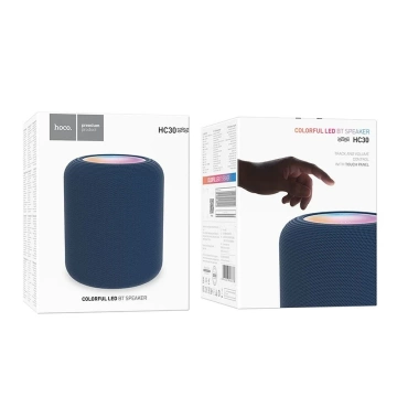 HOCO HC30 Bluetooth reproduktor 5W RGB LED modrý prenosný