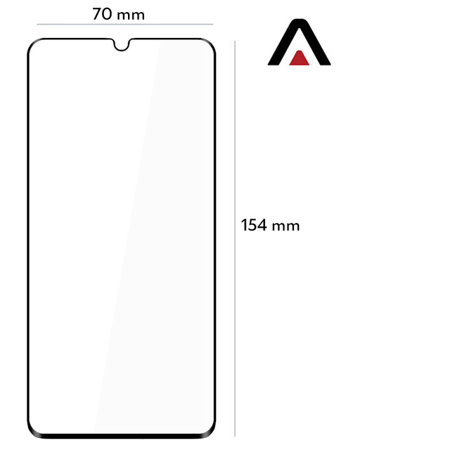 Gehärtetes Glas Alogy Vollbild für Huawei P30 Pro Black