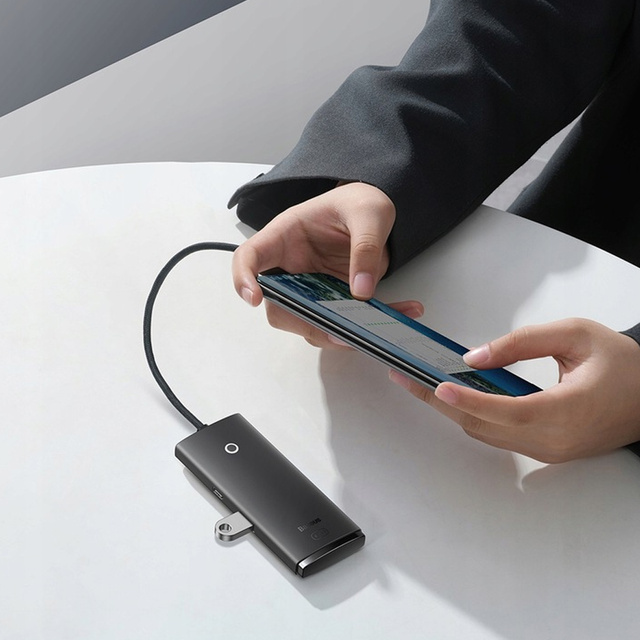 Адаптер HUB Baseus Lite Series, адаптер USB-C на 4x USB-A 25 см