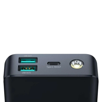 Зовнішній акумулятор Joyroom JR-PBF02 20000mAh 30W PD ліхтарик USB-C / USB-A - чорний