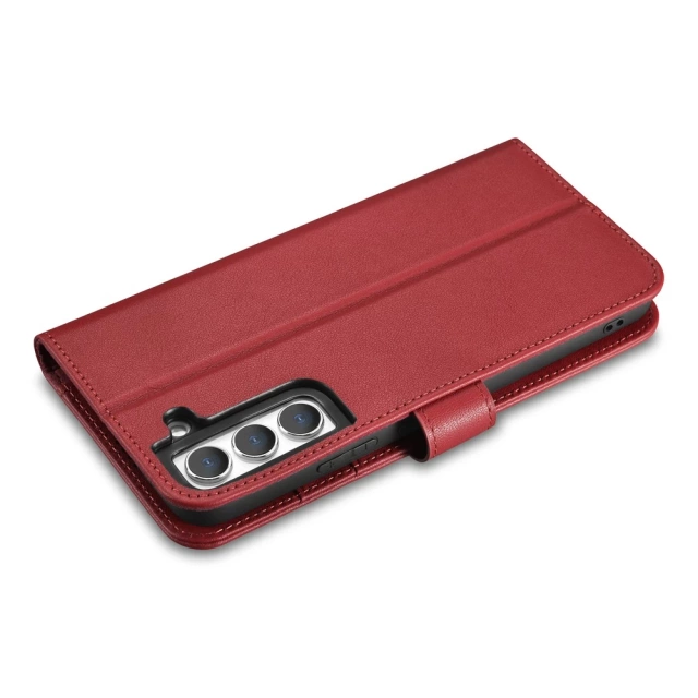 iCarer Haitang Leather Wallet Case Leather Case For Samsung Galaxy S22 (S22 Plus) Wallet Housing Cover Red (AKSM05RD)