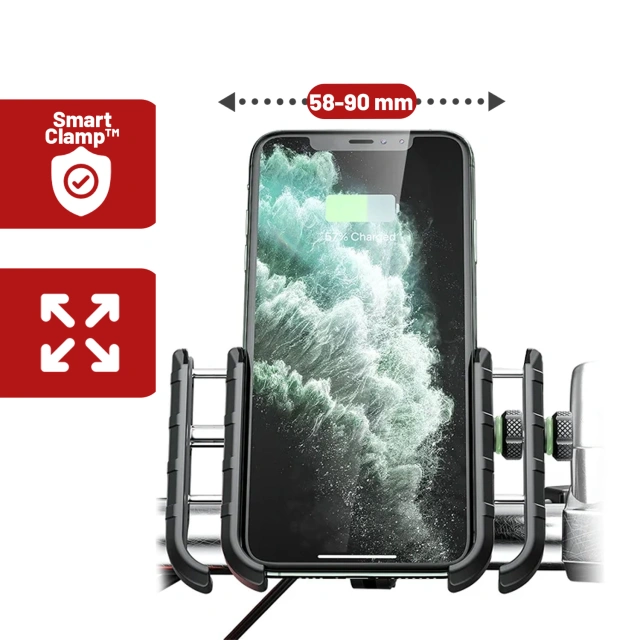 Uchwyt motocyklowy na telefon Kewig KWG-M8 z ładowarką QC 3.0