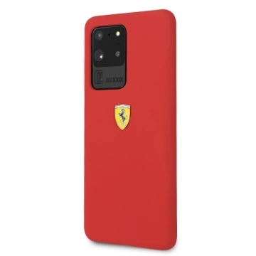 Pevné puzdro Ferrari pre Samsung Galaxy S20 Ultra červené/červené silikónové puzdro