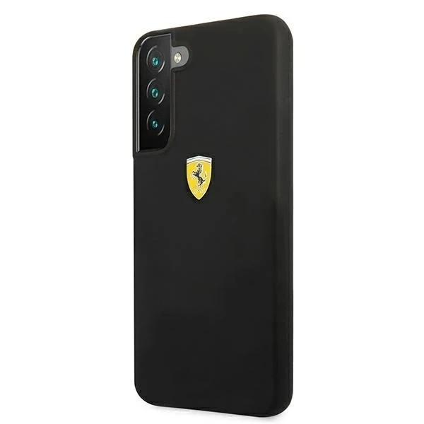 Pevné puzdro Etui Ferrari FESSIHCS22MBK do Galaxy S22 S906 On Track Silikónové čierne/čierne