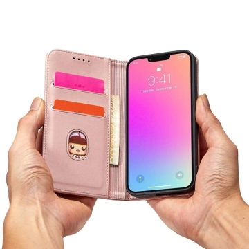 Magnet Card Case case for iPhone 13 Pro cover card wallet stand pink