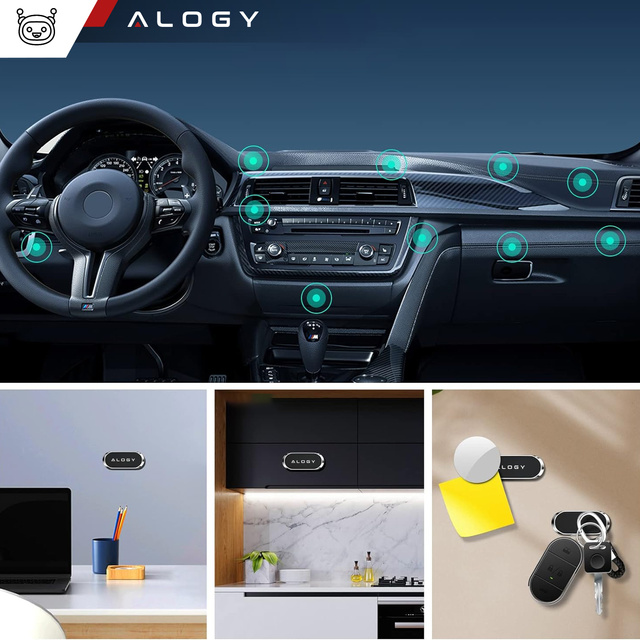 Alogy Magnetic Car Holder Universal for Phone on the Cockpit for the Board Black