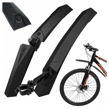 Platform bicycle pedals for MTB bicycles, aluminum 9/16" Black aluminum set [2 pcs.]