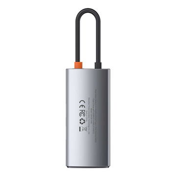 Концентратор 4w1 Baseus Metal Gleam Series, USB-C до USB 3.0 USB 2.0 HDMI USB-C PD