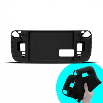 Armored protective silicone case PGTECH TPU Case for Steam Deck Black Glass