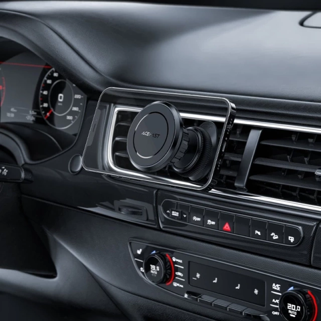 Acefast Magnetischer Autotelefonhalter für Cockpit und Lüftungsgitter schwarz (D7 schwarz)
