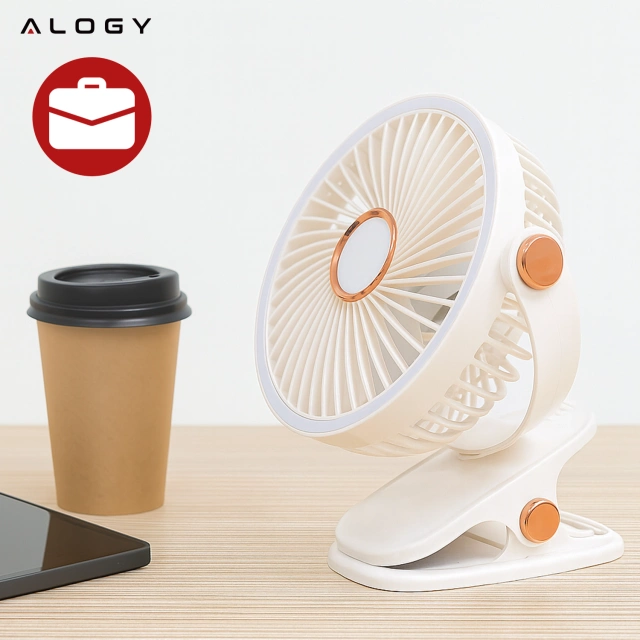 Fan Windmill Pinwheel Portable Clip Alogy Desktop Baby Stroller Cordless White