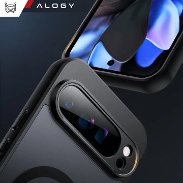 Puzdro pre Google Pixel 9 Pro Alogy MagSafe Hybrid Matte Case Zadný kryt pre MagMat Phone Matte Black