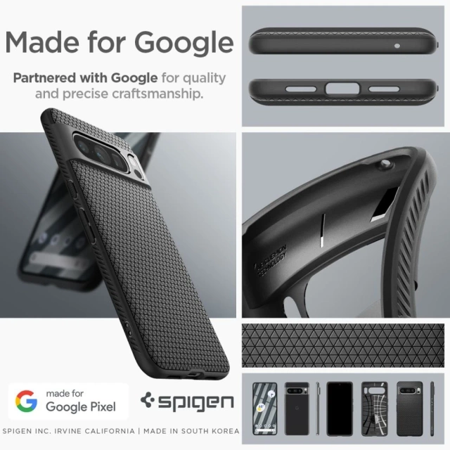 Etui Spigen Liquid Air pre Google Pixel 8 Pro Matte Black