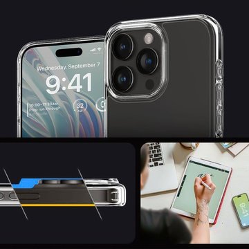Чохол для iPhone 15 Pro Max Spigen Ultra Hybrid Case, задня кришка Crystal Clear