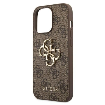 Etui Guess GUHCP13L4GMGBR до Apple iPhone 13 Pro / 13 6,1" brownzowy/коричневий твердий корпус 4G Big Metal Logo