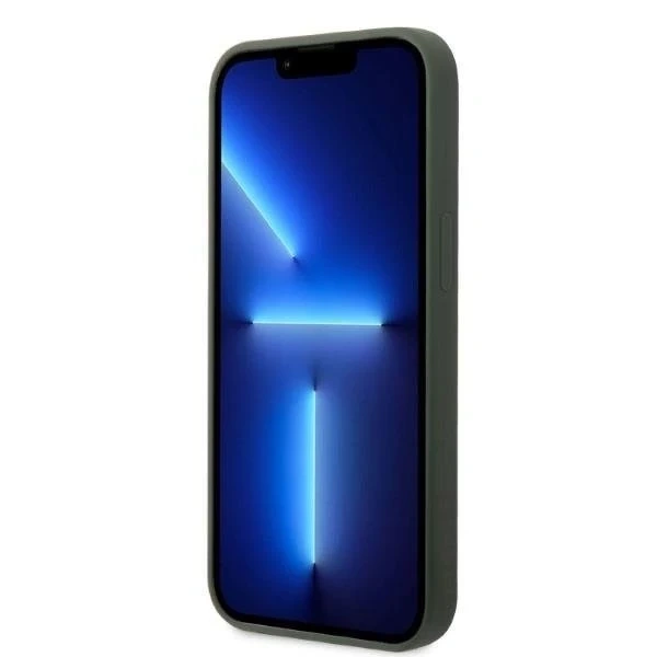 Ratet mal, Handyhülle für iPhone 13 6,1" grün/khaki Hartschale Silikon Logo Plate MagSafe