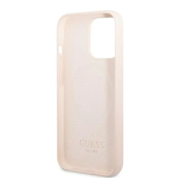 Etui Guess GUHMP13LSPLP do Apple iPhone 13 Pro / 13 6,1" różowy/pink hard case Silicone Logo Plate MagSafe