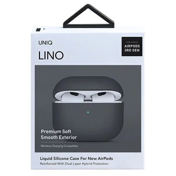 UNIQ Hülle Lino AirPods 3. Gen. Silikon grau / aschgrau