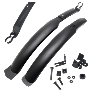 Platform bicycle pedals for MTB bicycles, aluminum 9/16" Black aluminum set [2 pcs.]