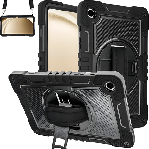 Чохол для Samsung Galaxy Tab A9 Plus 2023 11" X210/X215/X216 броньований чохол з ремінцем Alogy Case чорний