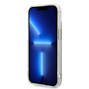 Zestaw Guess GUBPP14MH4EACSW Nabíječka pouzdra iPhone 14 Plus 6,7" brązowy/hnědé pevné pouzdro 4G Print MagSafe