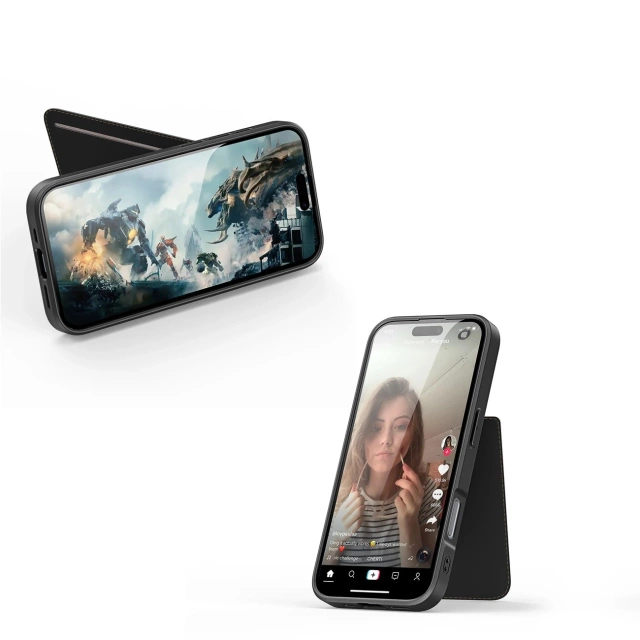 iPhone 16 Case Dux Ducis Rafi II Mag MagSafe RFID Stand Black