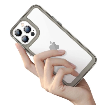 Pevný kryt Outer Space Case pre iPhone 12 Pro Max s gélovým rámom červenej farby