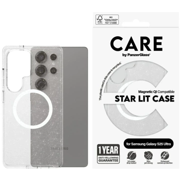 Pouzdro na Samsung Galaxy S25 Ultra CARE od PanzerGlass Flagship Urban Combat StarLight White QI