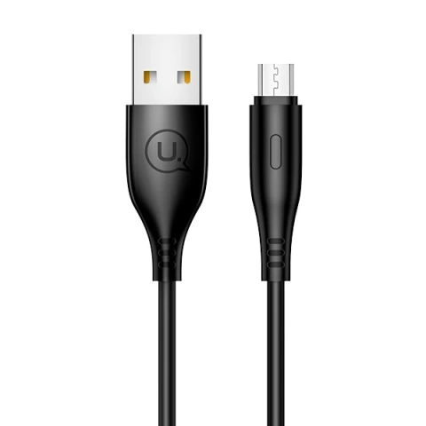 USAMS Kabel U18 microUSB 2A Schnellladung 1m zarny/schwarz SJ268USB01 (US-SJ268)