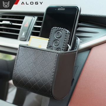 2x držák organizéru na gril do auta box na háček na gril Alogy Car Air Vent Black
