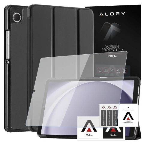 Pouzdro pro Samsung Galaxy Tab A9 2023 8,7" X110 / X115 obal na tablet Pouzdro Alogy Book Cover černé sklo